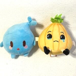 4/$20 Kunjo - Archi the Lonely Onion Plush Backpack Clip / Dangler & Blue Whale